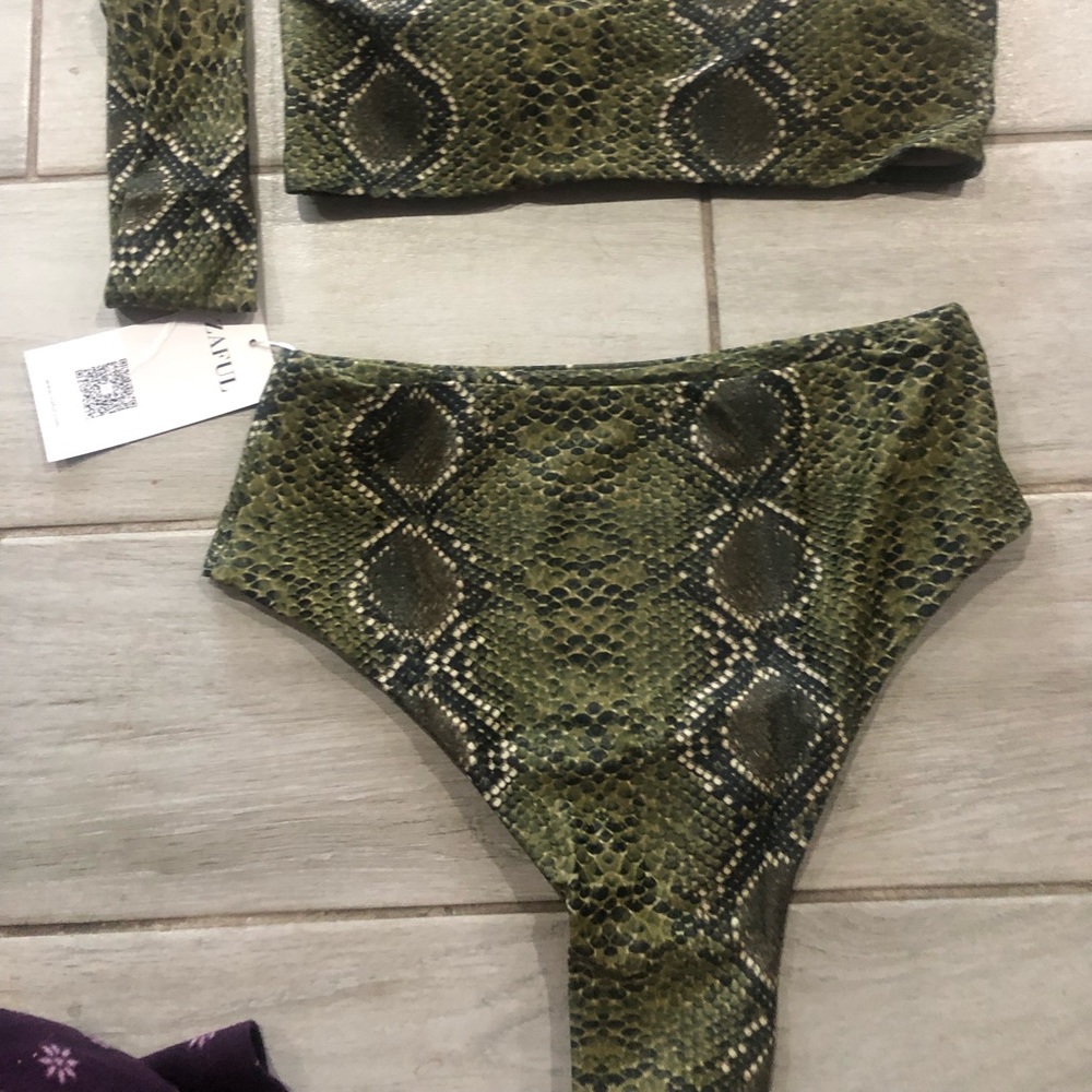 ZAFUL 3 piece green print